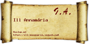 Ill Annamária névjegykártya
